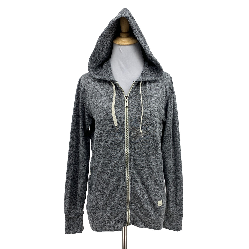 Vuori Hoodie Womens M Medium Gray Halo Performance Full Zip Lightweight Heather